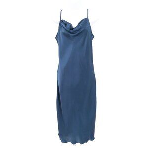 bebe satin slip mini dress Satin Cowl Neck Slip Mini Dress in Peach